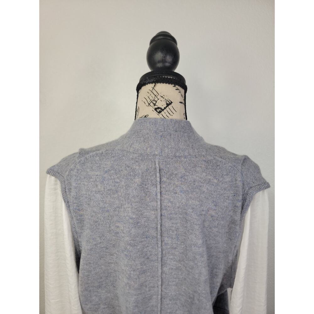 Brochu Walker Phinneas Satin Sleeve Wrap Sweater SZ M Wool Cashmere V Neck - Picture 6 of 9